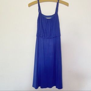 LOFT Blue Twisted Strap Dress XS
